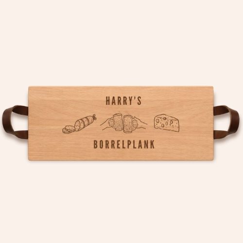 Serveertray borrelplank met naam persoonlijk Van BRIES