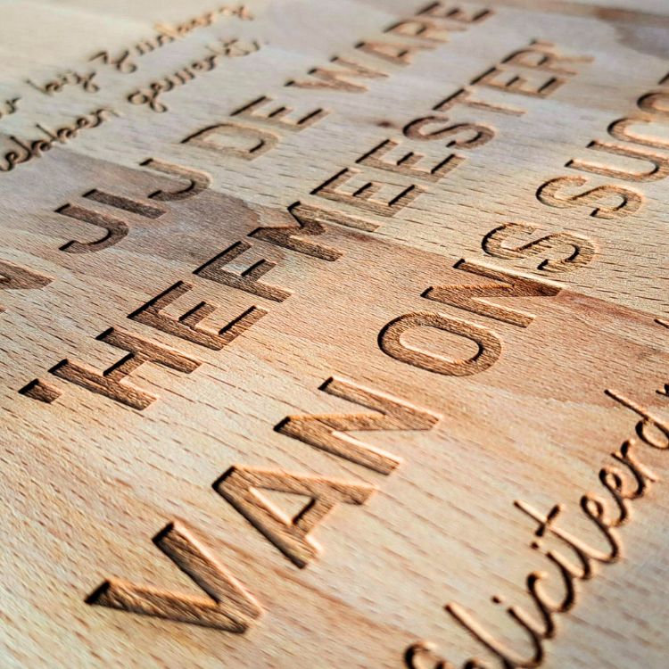 Borrelplank met eigen logo of ontwerp