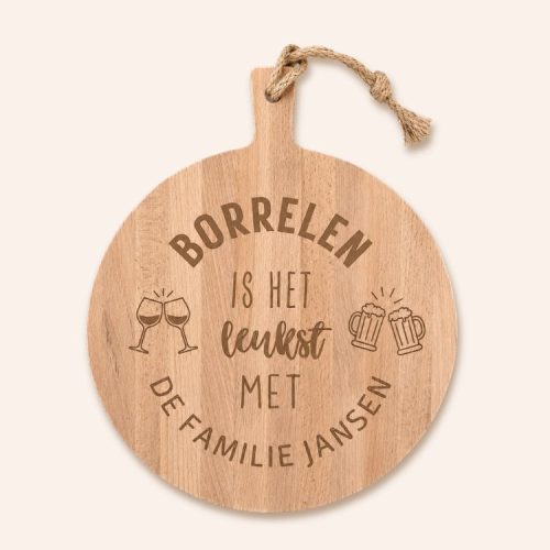 Rond beuk gegraveerd borrelen is het leukst met Van BRIES