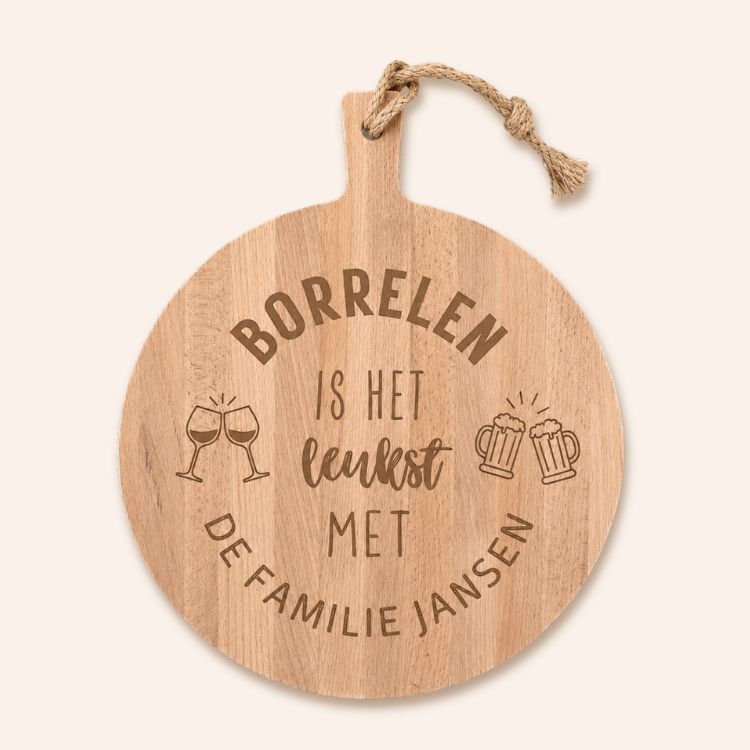 Rond beuk gegraveerd borrelen is het leukst met Van BRIES